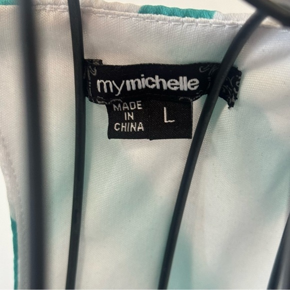 Blue & White Sleeveless Summer Dress - Picture 6 of 6